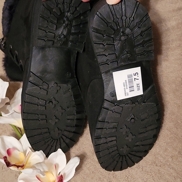 Fur Trim Combat/Hiking Boots - BRAND NEW - Picture 5 of 9